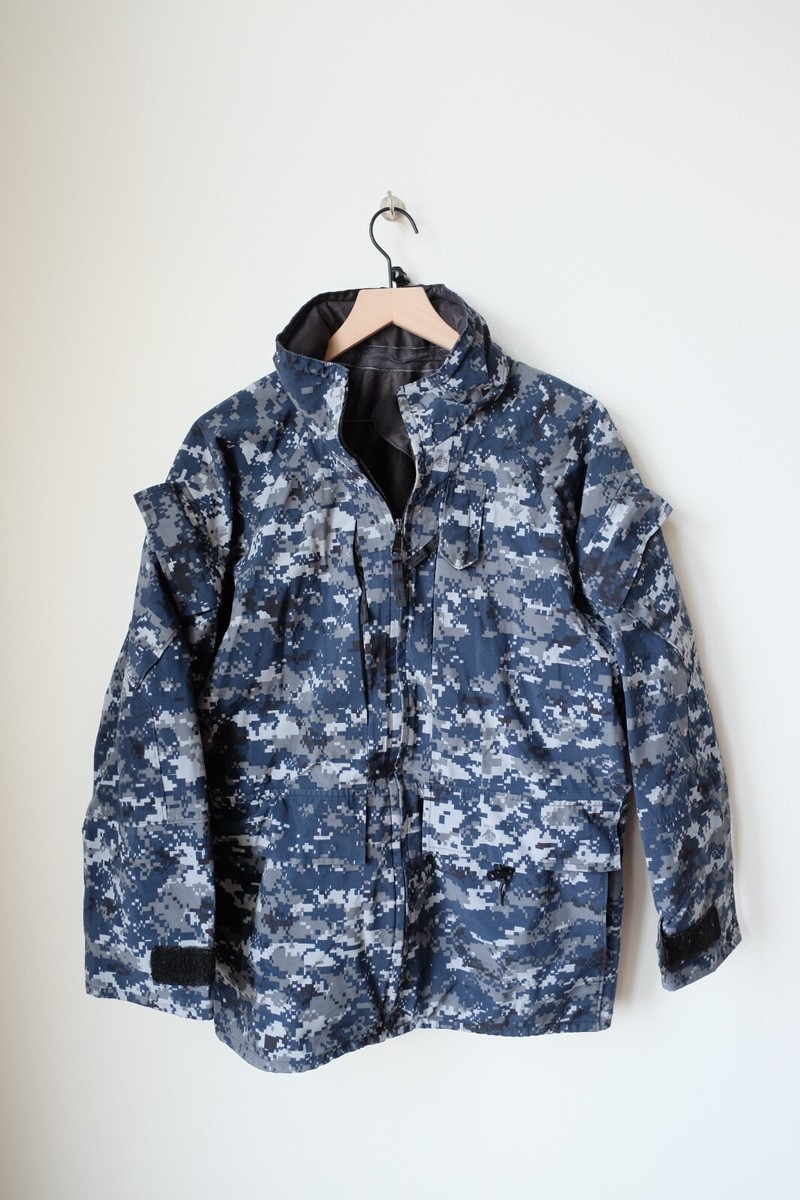 US NAVY Gore-Tex Working Parka NWU Coat Jacket Small Hood Rain
