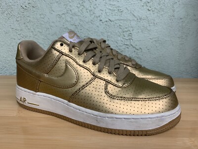 Nike Air Force 1 Low '07 LV8 Metallic Gold Perforated 718152-700