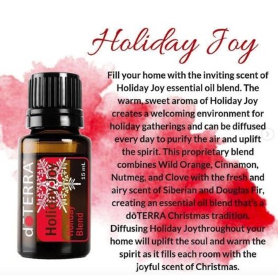 Holiday Joy Blend doTERRA 15ml New Sealed Free Shipping! 8/2028 (3