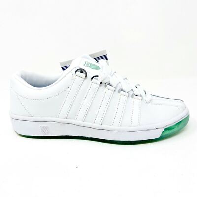 K-Swiss Classic 2000 White Teal Green Kids Size 5 Sneakers 86549