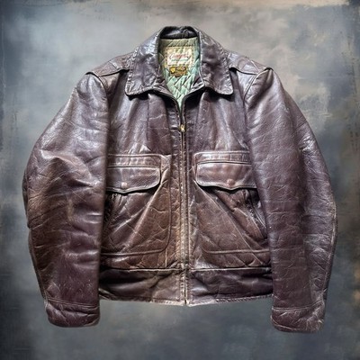 Vintage 50s 60s Campus Outerwear Top Grain Steerhide Leather