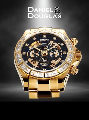 DANIEL & DOUGLAS Automatic Watch Men's Gold DD8802DG-BK3 | eBay