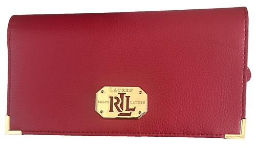 Double RL RRL Ralph Lauren Leather Bi-Fold Wallet Floral Pattern