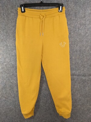 True Religion Sweatpants Womens Extra Large Golden Yellow Elastic