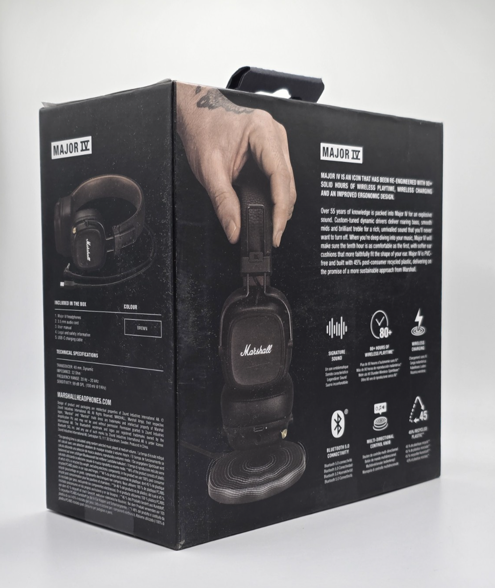 Marshall Major IV On-Ear Bluetooth Headphones with Wireless