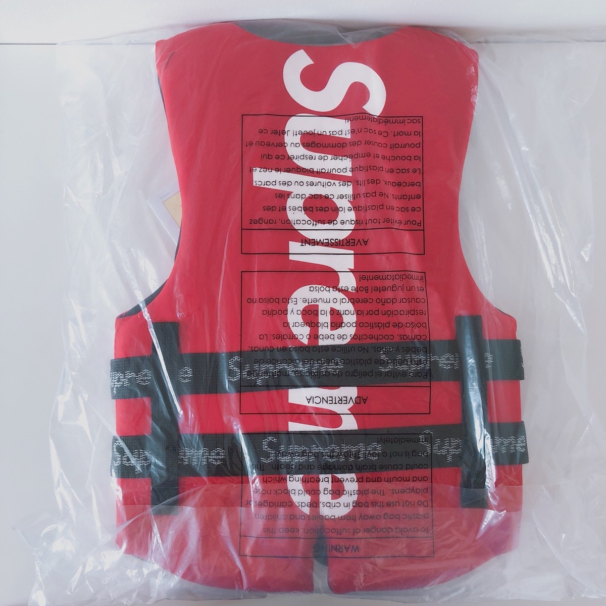 Supreme O'Brien Life Vest Jacket Red Black White Size Small BRAND