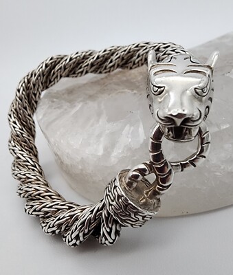 Sterling Silver 925 JH John Hardy Legends Macan Tiger Cable