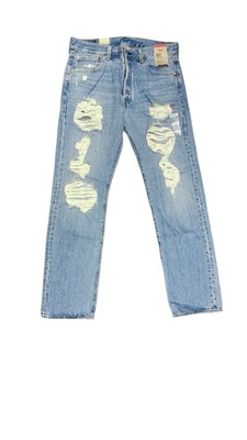 Levi's 501 Original Fit Men's Ripped Jeans Shuttle Blue Size 33w X