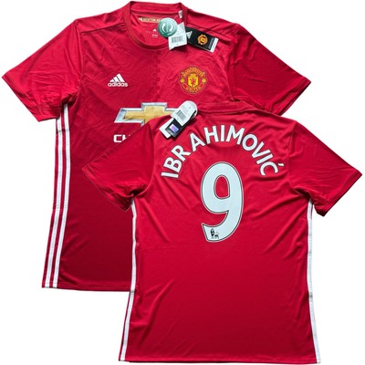 2016/17 Manchester United Home Jersey #9 Ibrahimovic Large adidas