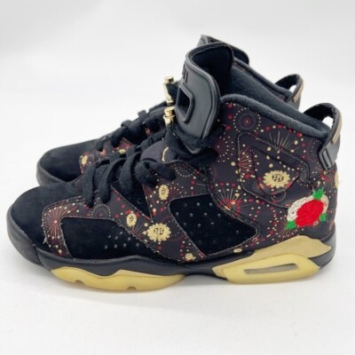 Nike Air Jordan 6 Retro BG Chinese New Year Youth Size 5 Black