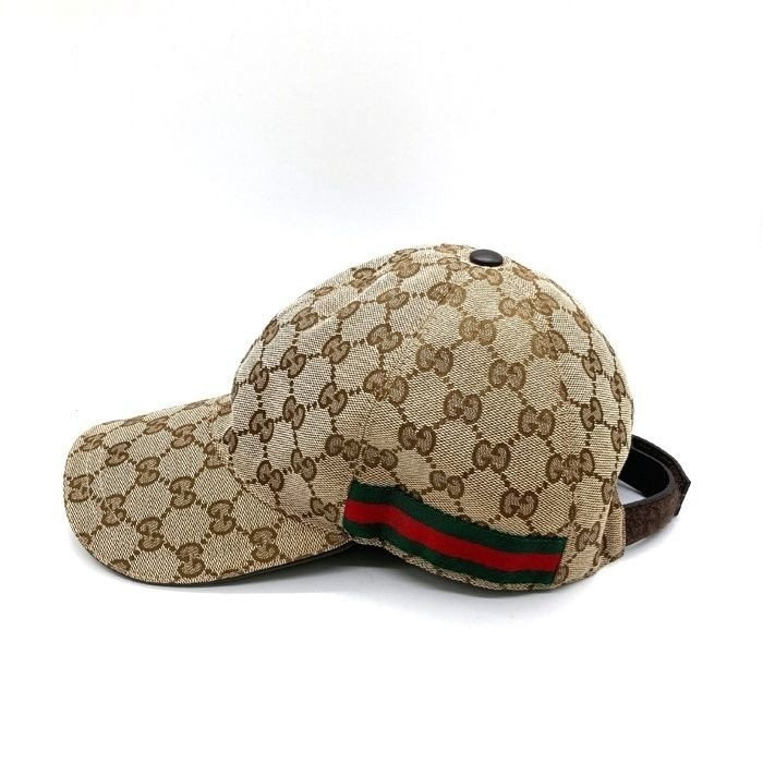 GUCCI Original GG Supreme Canvas Baseball Cap Beige S 57 Sherry