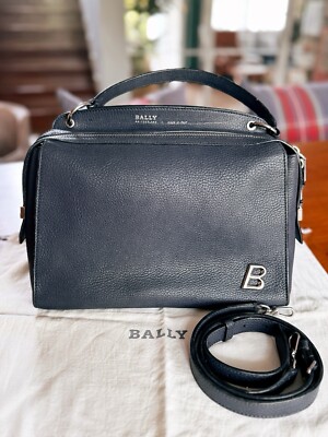 Bally Amoeba Large Navy Top Handle Bag | eBay