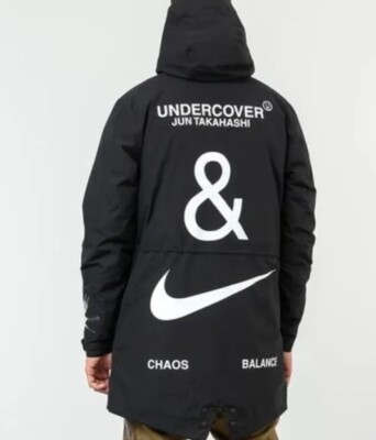 NIKE x Undercover Chaos Balance Black Fishtail Parka w/ 2-in-1