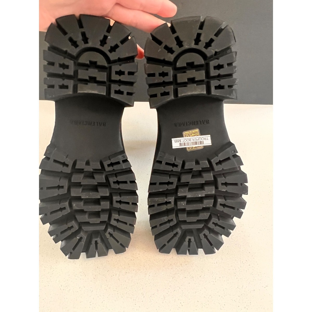 Balenciaga black Rubber Trooper Boots - Size 36 | eBay