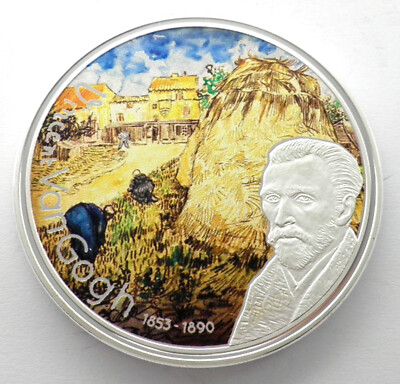 GABON 1000 FRANCS 2021 Vincent Van Gogh, 50mm 49.2g Low Mintage
