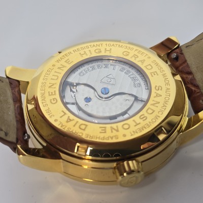 Swiss Legend Men's Gold Sandstone Swiss Automatic Watch 42mm | eBay