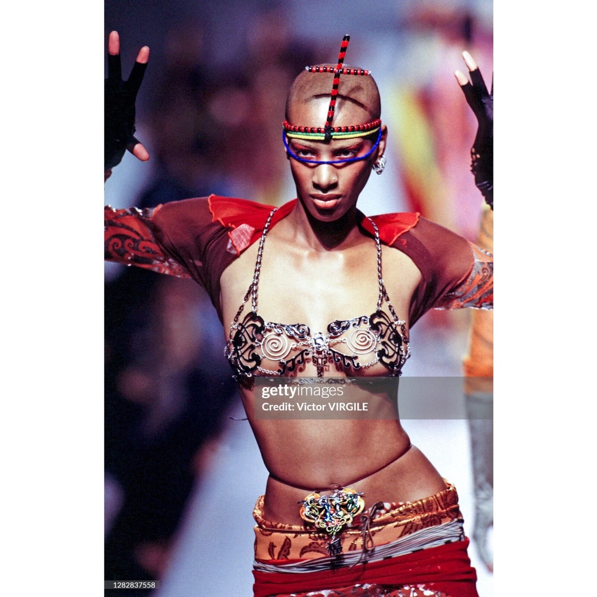 JEAN PAUL GAULTIER Spring Summer 1996 Cyberbaba Mesh Cropped