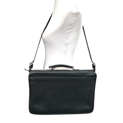 Coach Vintage Leather Metropolitan Brief Laptop Bag Black | eBay