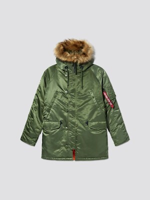 Alpha Industries Slim Fit N-3B Parka Coat Nylon Extreme Cold
