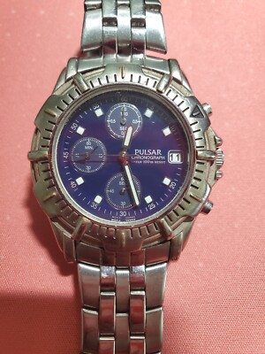 PULSAR (by Seiko) MEN'S V657-X018 CHRONOGRAPH Watch | eBay