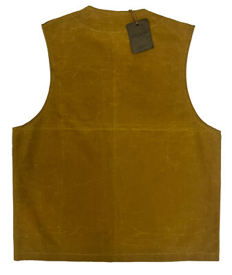 Filson Oil Tin Cloth Vest 11010265 Waxed Cotton CC Dark Tan Khaki