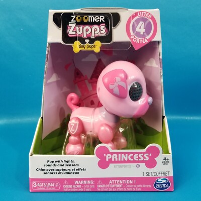 Zoomer Zupps Tiny Pups PRINCESS Pug Litter 4 Interactive Puppy w