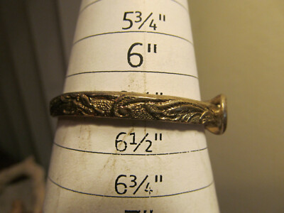 Vintage Sterling Silver 925 Buckle Belt Bangle Patterned Bracelet