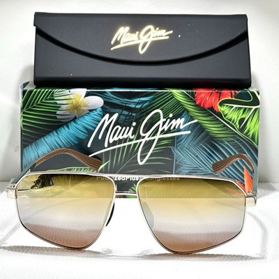 Maui Jim KEAWAWA aviator 620-16 Dual mirror Gold / silver Green
