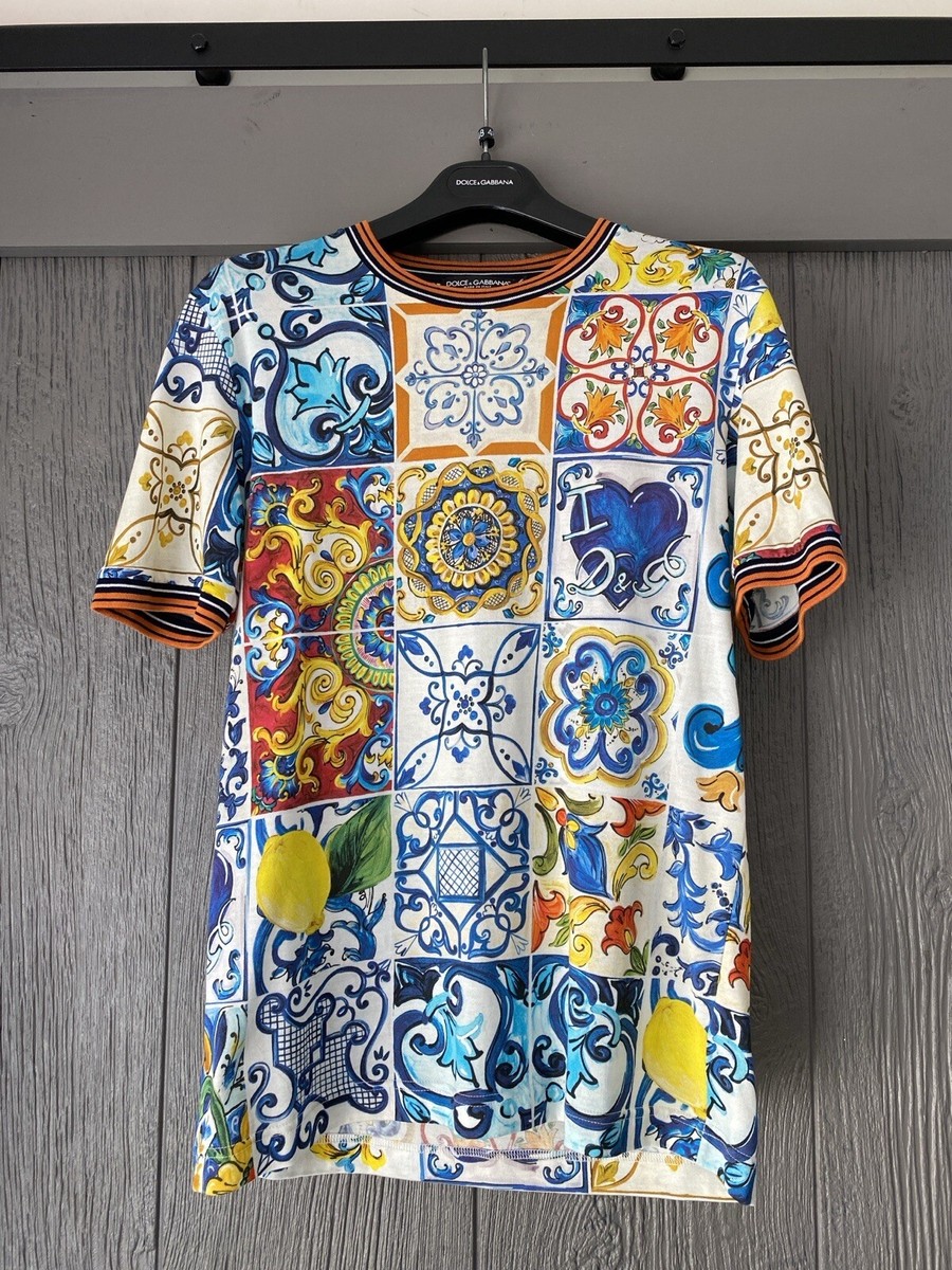 Dolce&Gabbana Men's t Shirt Size 46=S Most Iconic Maiolica