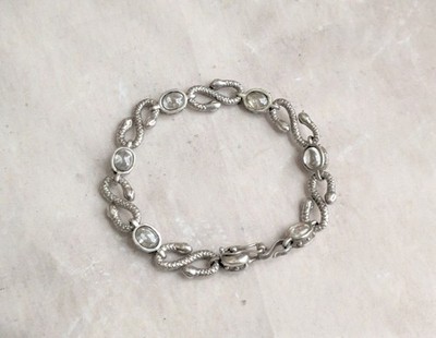 Vintage Sterling Silver Snake Bracelet 9.5
