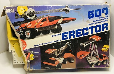 Vintage 1981 Ideal Erector 500 Construction Motorized Set 32500