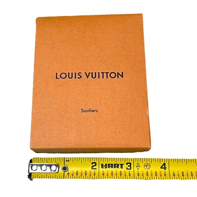 Louis Vuitton Black Shoe Lace Box 3.5”x4.25” Replacement In Orange