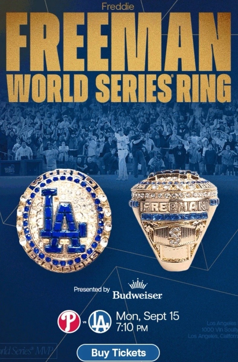 Los Angeles Dodgers 09-15-2025 World Series Replica Ring Freedie