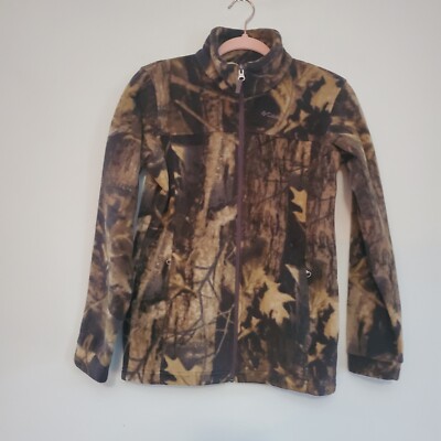 Columbia Camo Fleece Jacket Full Zip & Pockets - Youth Large (14