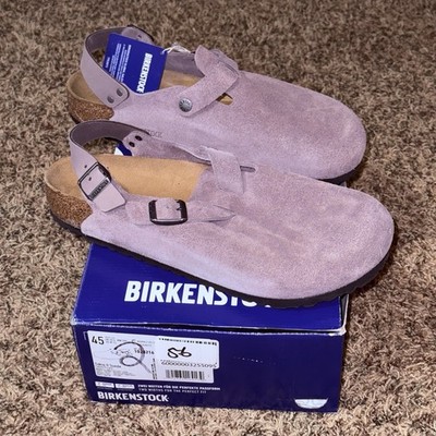 Birkenstock Tokio II Clogs Men's 12 Women's 14 Faded Purple Suede