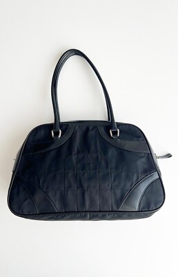 PRADA Archive Black nylon handbag Shoulder Bag 00s vintage W 13