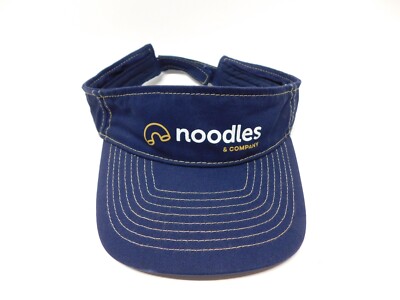 Noodles & Company Visor Employee Uniform Hat Cap Navy Blue Hook