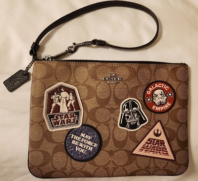 Rare & New W Tag! Coach STAR WARS Pouch In Signature Canvas With