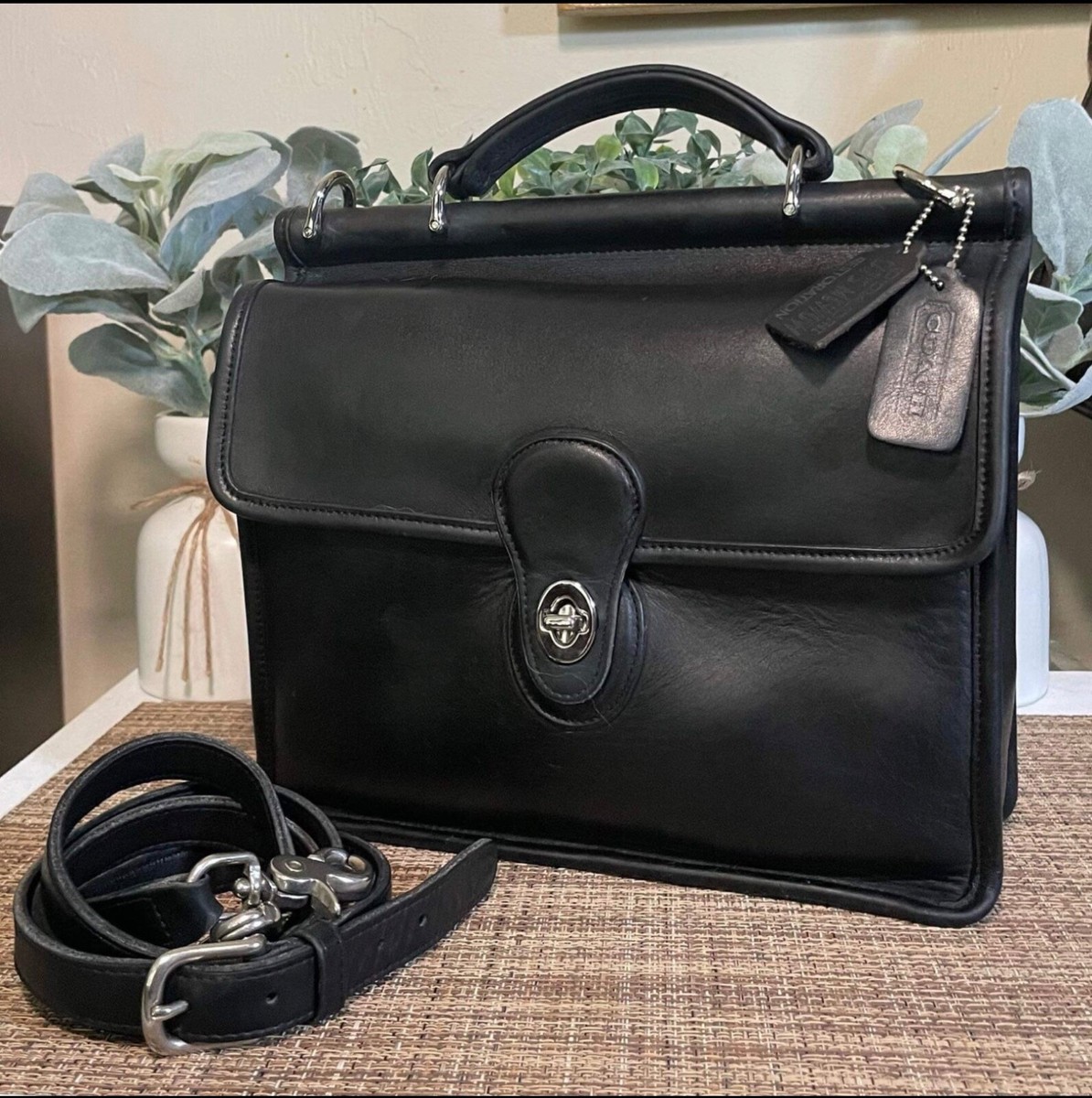 Vintage Coach Black/Nickel Willis Bag 9927 | eBay