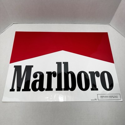 Vintage Marlboro Window Door Advertisement 90's Decal Sticker Sign