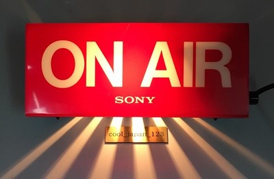 SONY Vintage Electric Store Sign Promotional Display ON AIR RED