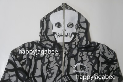 A BATHNIG APE Men's BAPE x NBHD TRIAL CAMO TWO FACE HALF ZIP