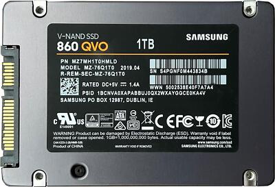 Samsung SSD 860 QVO 1TB 2.5 inch SATA III Solid State Drive Laptop