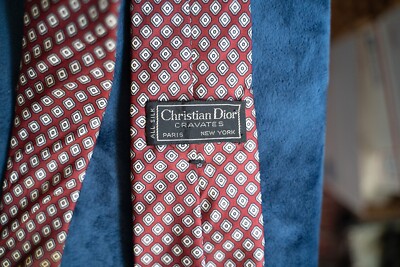 Vintage Christian Dior Cravates Tie Abstract Geometric Red Silk | eBay