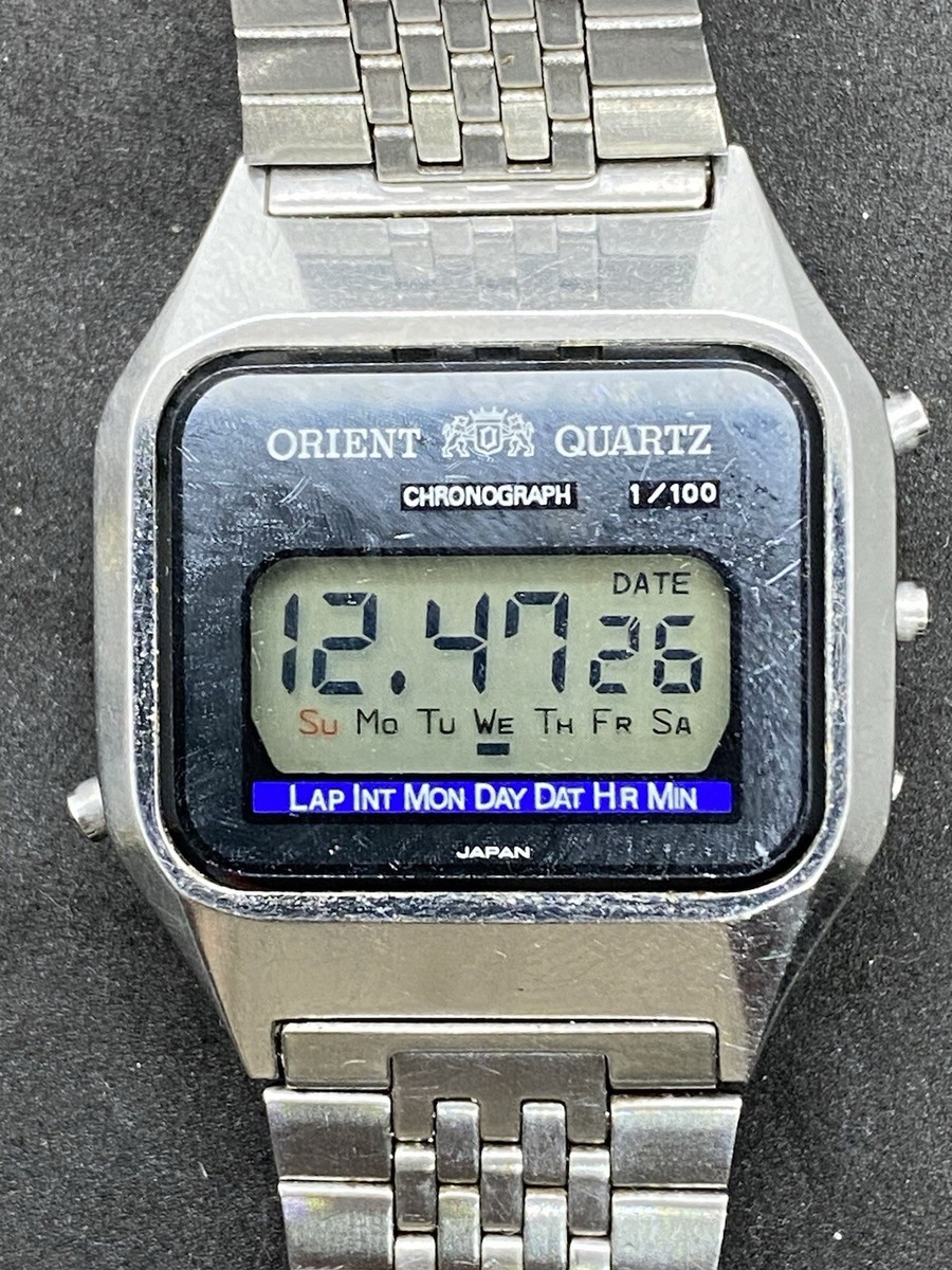 Vintage ORIENT Quartz Digital Chronograph 1/100 Japan Rare | eBay