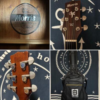 Acoustic Guitar Morris MV-701 AW Vanguard Made in Japan with Soft