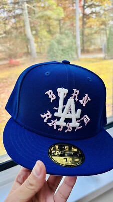 New Era 59fifty Born X Raised Dodgers LA Rocker Vanice Blue 7 1/4
