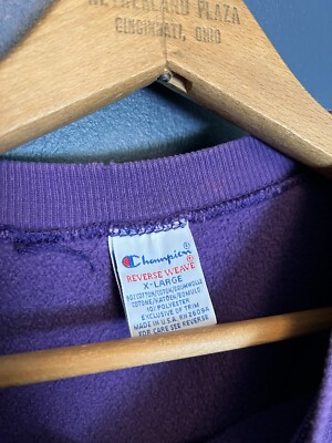 Vintage 90s Purple Champion Reverse Weave Sweatshirt Size XL Grape