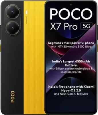 POCO X7 Pro 5G Factory Unlocked-Dual SIM-256 GB Storage 12 GB RAM