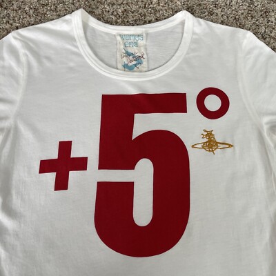 VIVIENNE WESTWOOD 5 Degrees Shirt Womens XS White Short Sleeve